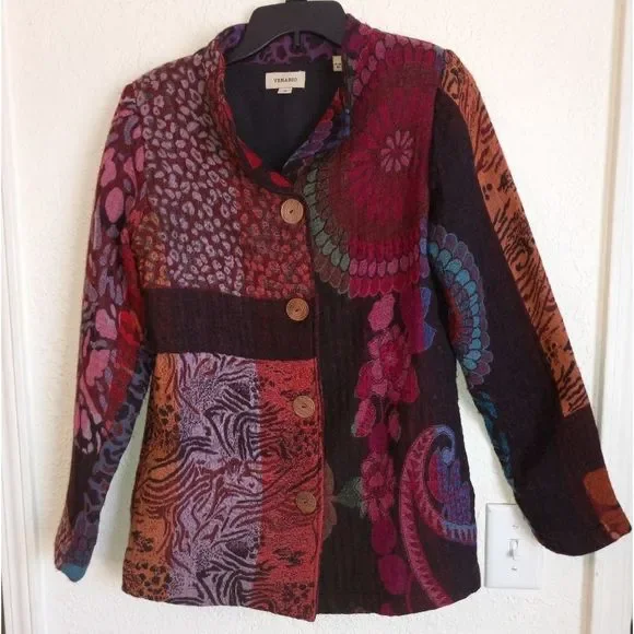 VINTAGE VENARIO BOILED WOOL LINED LIGHT WEIGHT JACKET - Picture 1 of 6